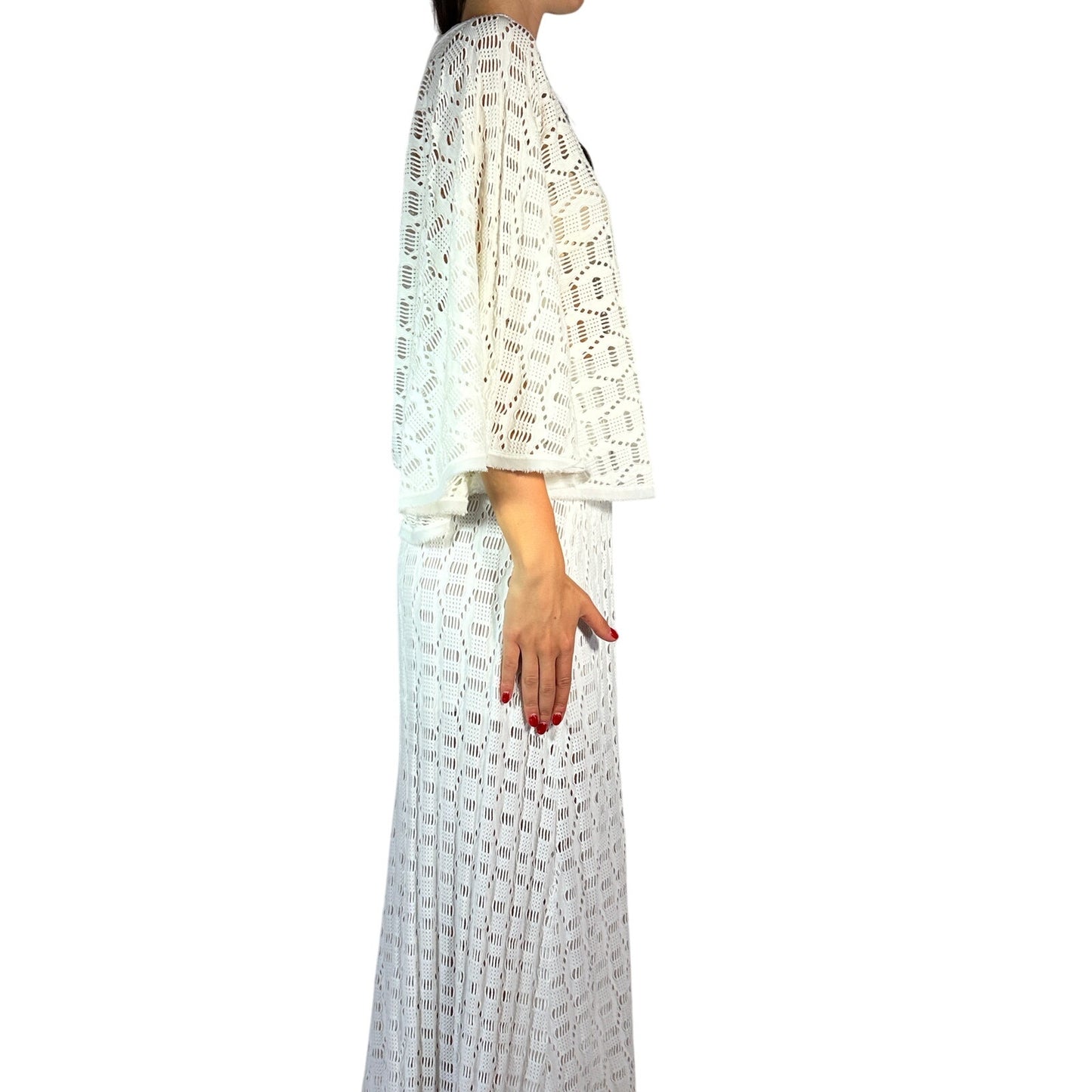 Pinko Open Knit White Top