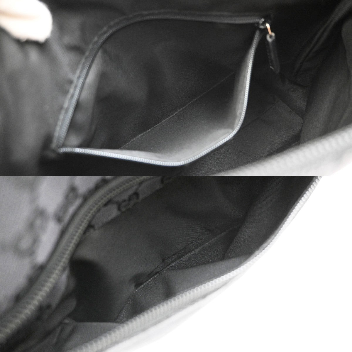 Gucci Hobo GG Canvas, Black, Canvas, Shoulder Bag