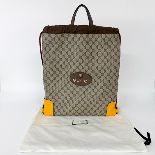 Gucci Neo Vintage Soft Tote GG Coated Canvas, Beige, Canvas, Backpack
