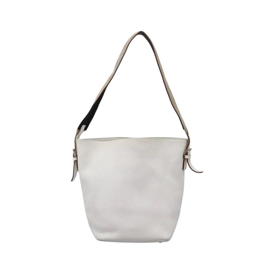 Burberry Vintage Leather, White, Leather, Shoulder Bag