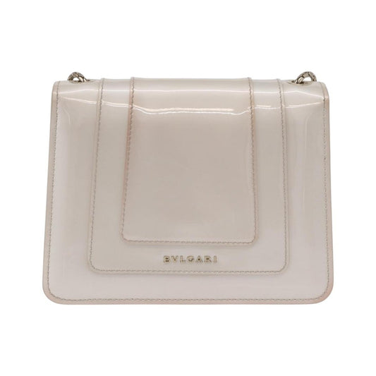 Bvlgari Serpenti Forever Patent, White, Patent Leather, Shoulder Bag