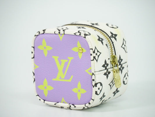 Louis Vuitton Cube Coin Purse Limited Edition Colored Monogram Giant, Multicolour, Canvas, Clutch