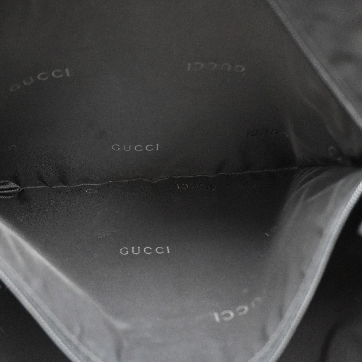 Gucci Vintage Web Half Moon Leather, Black, Leather, Shoulder Bag