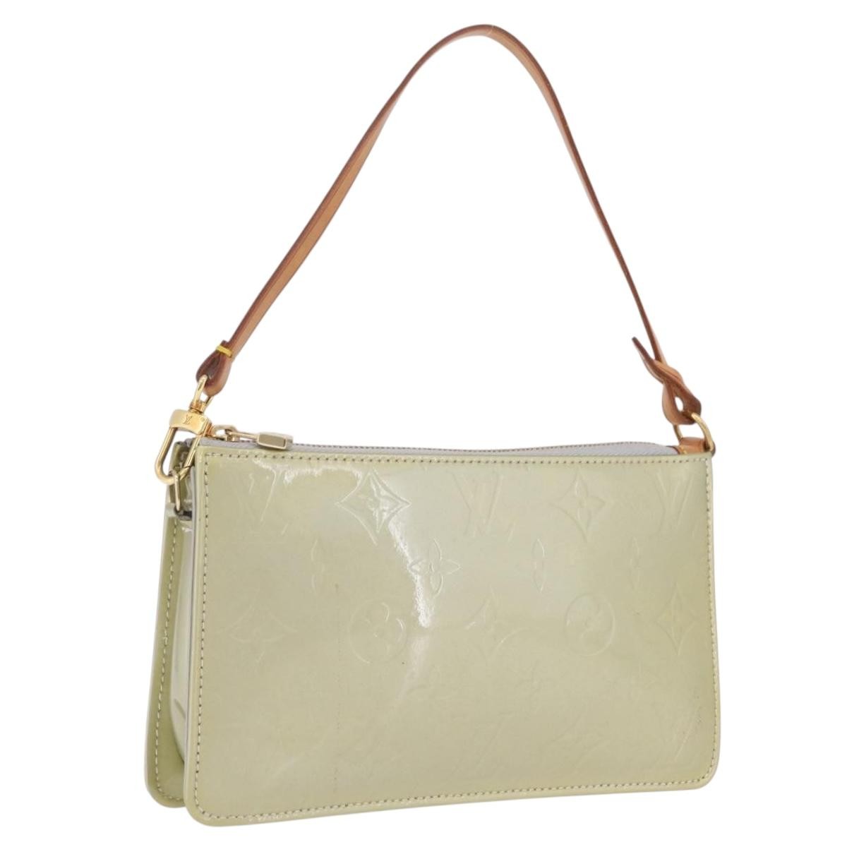 Louis Vuitton Lexington Pochette Monogram Vernis, Beige, Patent Leather, Clutch