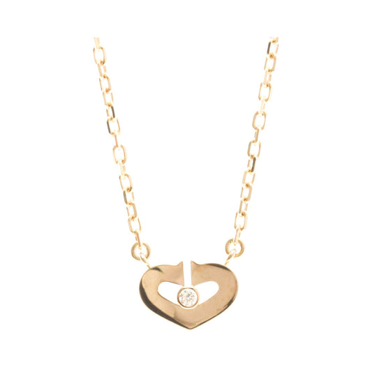 Cartier C Heart de Cartier Pendant 18K Rose Gold with Diamond, Gold, Pink Gold, Necklace