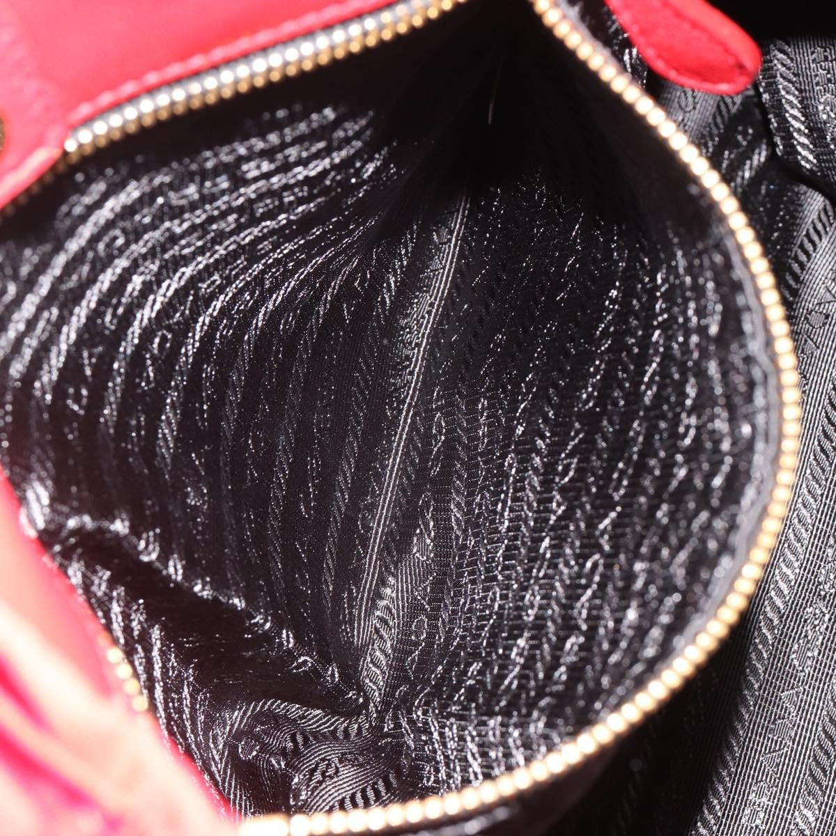 Prada Bow Tote Tessuto with Leather, Red, Nylon, Tote Bag