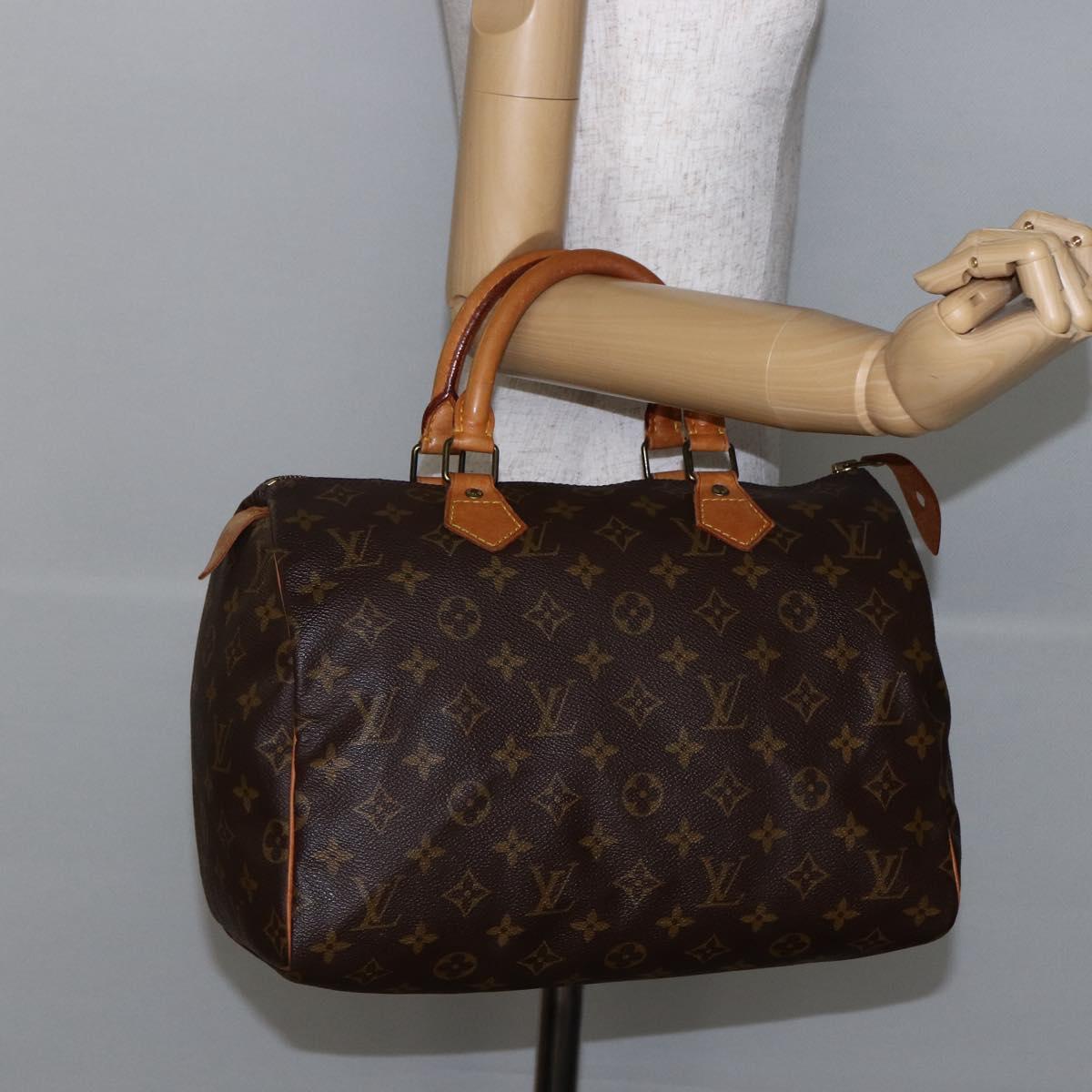 Louis Vuitton Speedy Handbag Monogram Canvas, BROWN, CANVAS, Handbag
