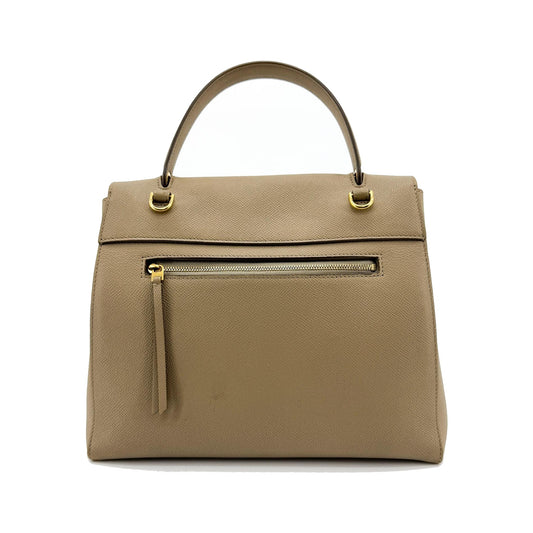 Celine Belt Calfskin, Beige, Leather, Handbag