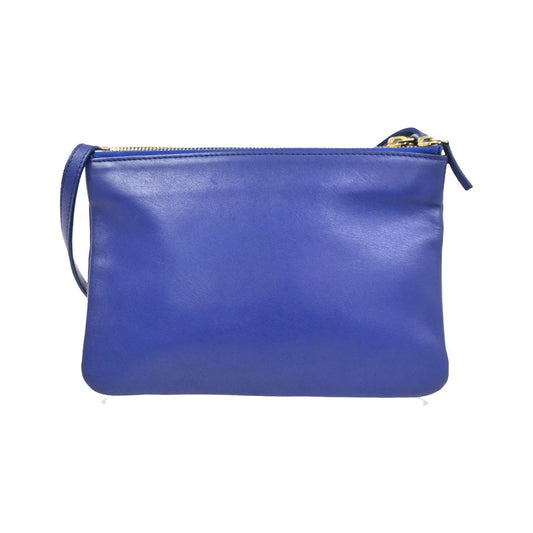 Celine Trio Leather, Blue, Leather, Shoulder Bag
