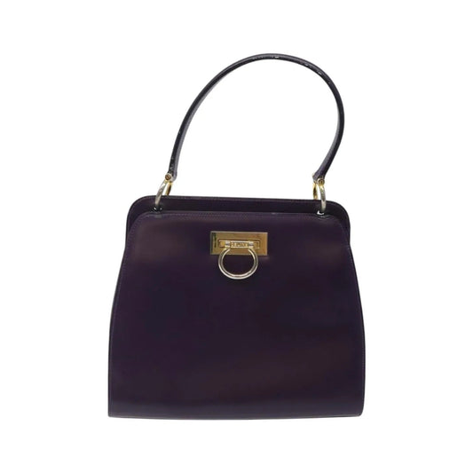Celine vintage Leather, Purple, Leather, Handbag