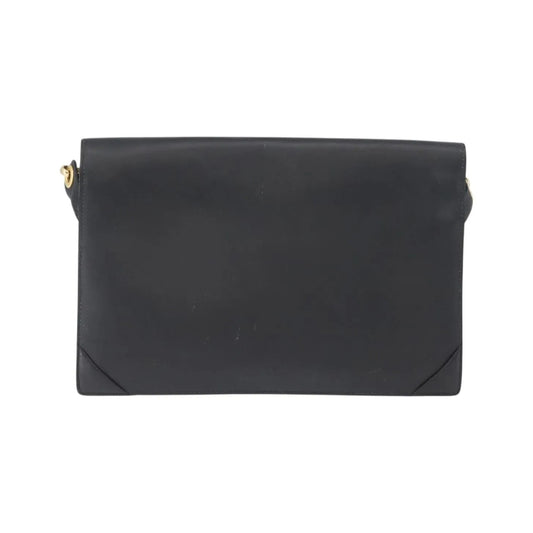 Celine Vintage Leather, Black, Leather, Shoulder Bag
