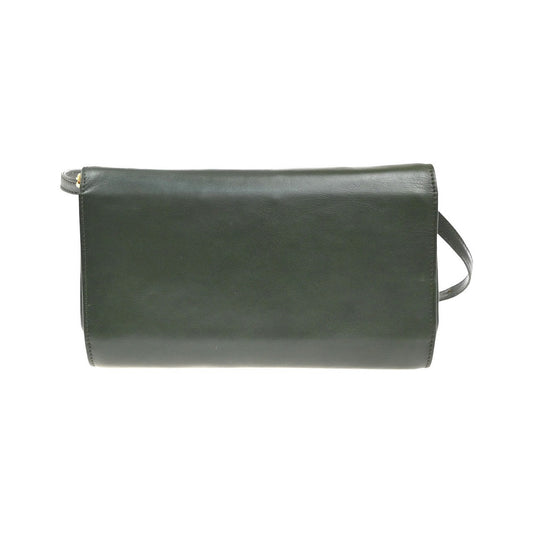 Celine Vintage Leather, Green, Leather, Shoulder Bag