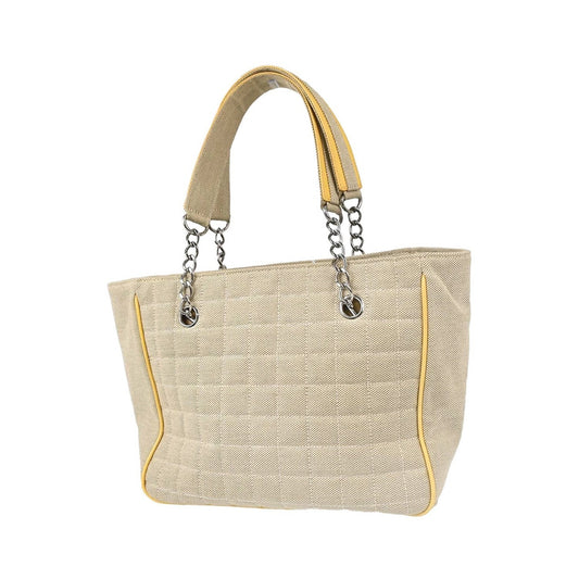 Chanel Camellia No.5 Chocolate Bar Canvas, Black, Canvas, Tote Bag