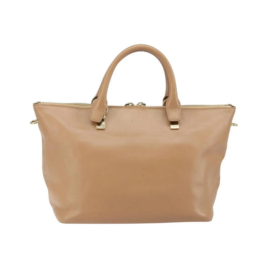 Chloe Bicolor Baylee Satchel Leather, Orange, Leather, Handbag