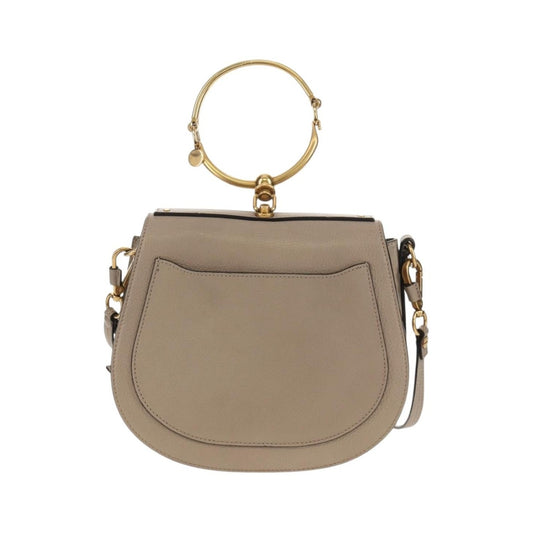 Chloe Nile Leather, Beige, Leather, Shoulder Bag