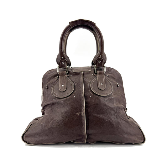 Chloe Paddington Leather, Brown, Leather, Handbag
