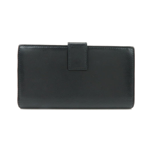 Christian Dior Trotter / Heart Motif Wallet Leather, Black, Leather, Wallet