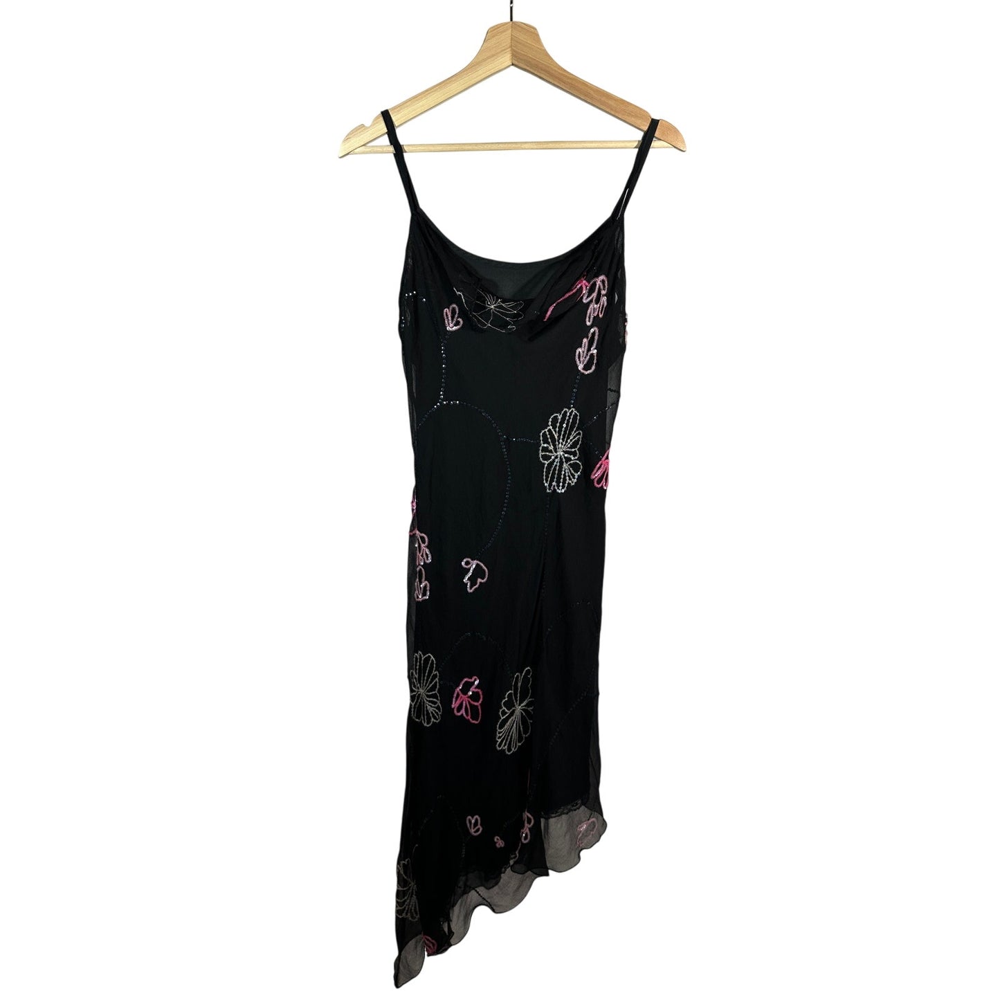 PINKO Sequin Asymmetrical Slip Dress