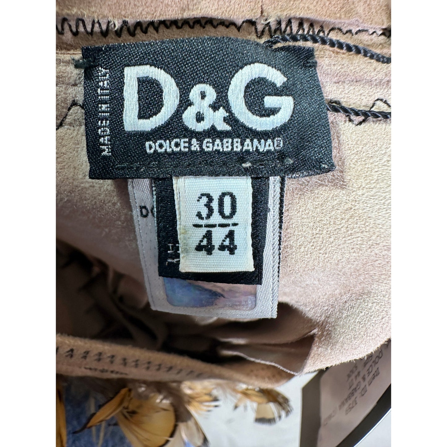 DOLCE & GABBANA Beaded Feather Fringe Skirt