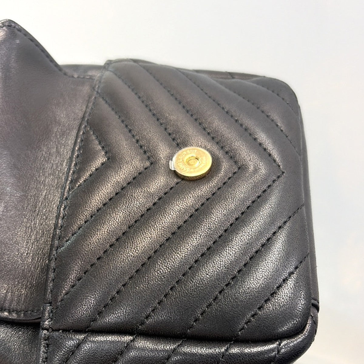 Saint Laurent Joe Bucket Matelasse Chevron Leather, Black, Leather, Handbag