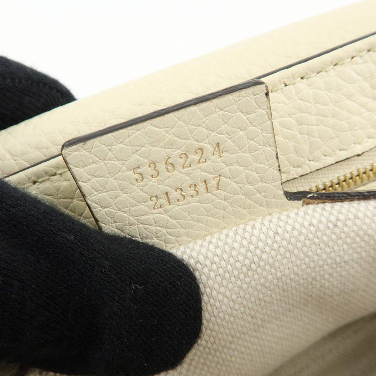 Gucci Soho Chain Leather, White, Leather, Crossbody Bag