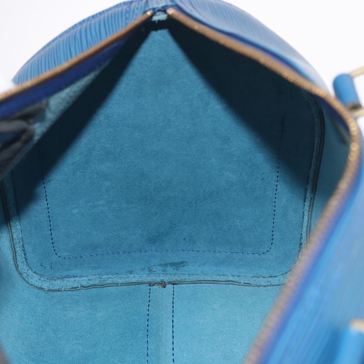 Louis Vuitton Speedy Epi Leather, Blue, Leather, Handbag