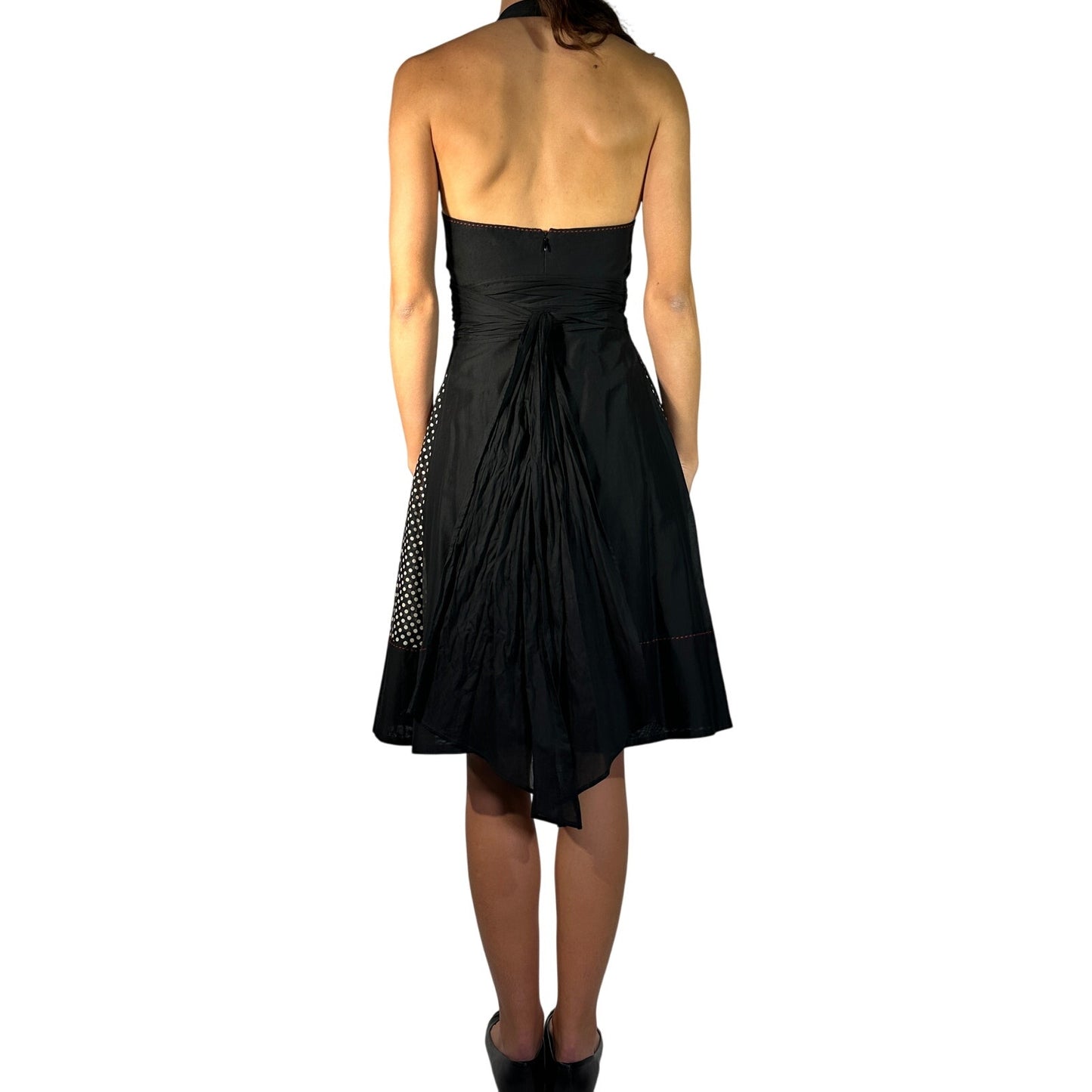 PAULE KA Polka Dot Halter Dress