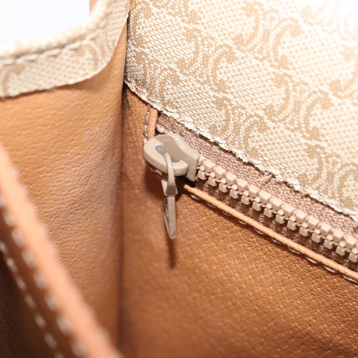 Celine Macadam Shoulder Canvas, Beige, Canvas, Crossbody Bag