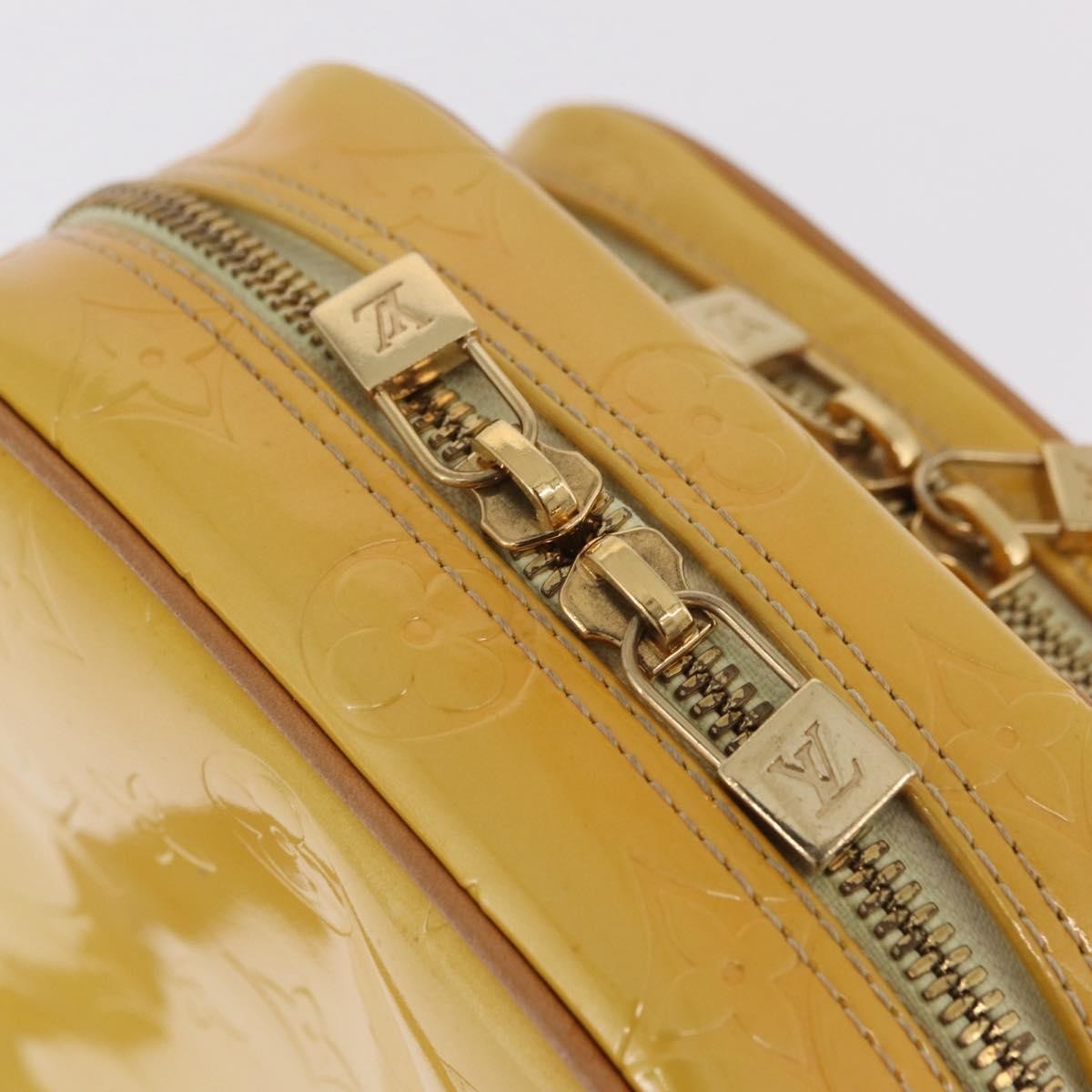 Louis Vuitton Wooster Monogram Vernis, Yellow, Patent Leather, Handbag