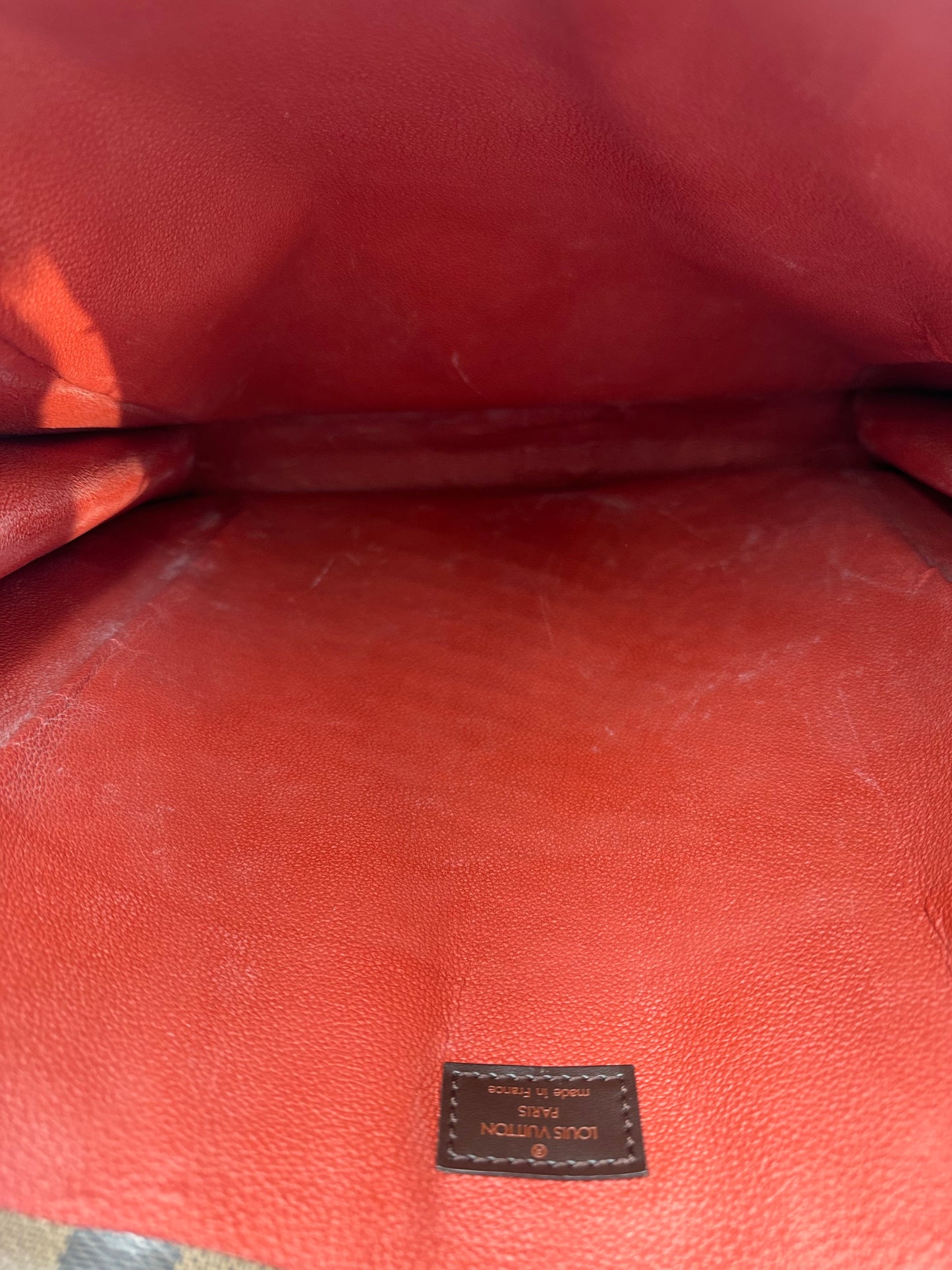 Louis Vuitton Sac Plat Bag Damier, BROWN, CANVAS, Handbag