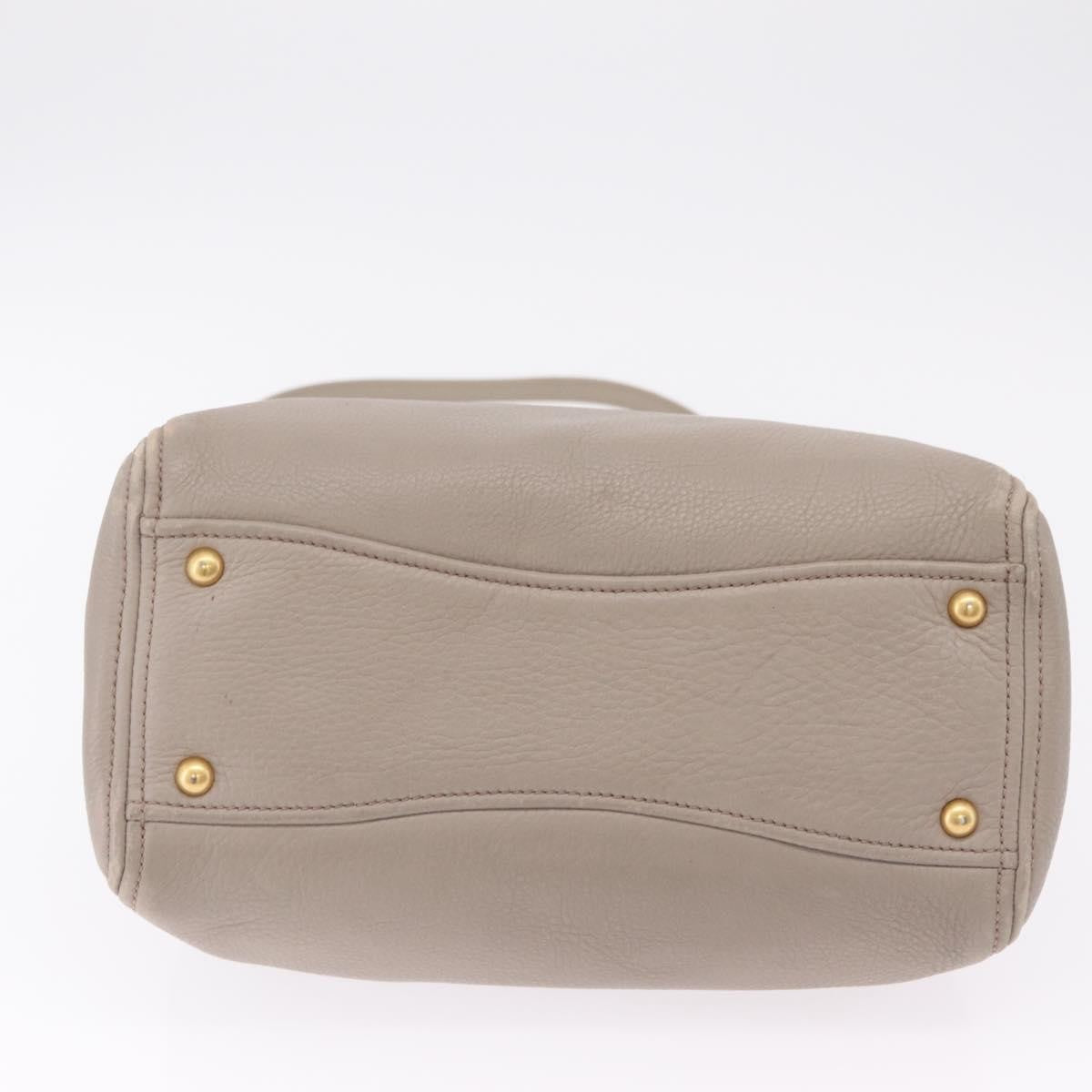 Miu Miu Madras Leather, Gray, Leather, Shoulder Bag