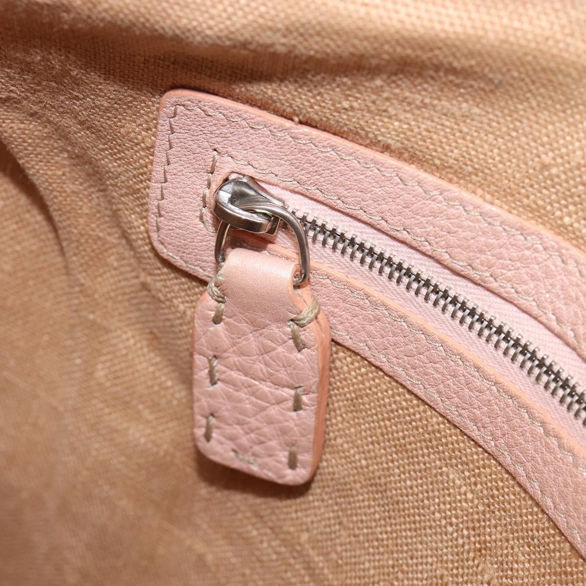 Fendi Vintage Selleria Zip Messenger Leather, Pink, Leather, Handbag