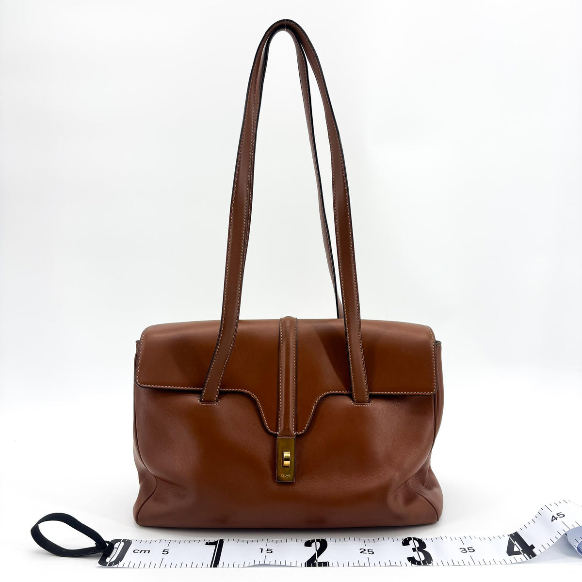 Celine Soft 16 Smooth Calfskin, Brown, Leather, Handbag