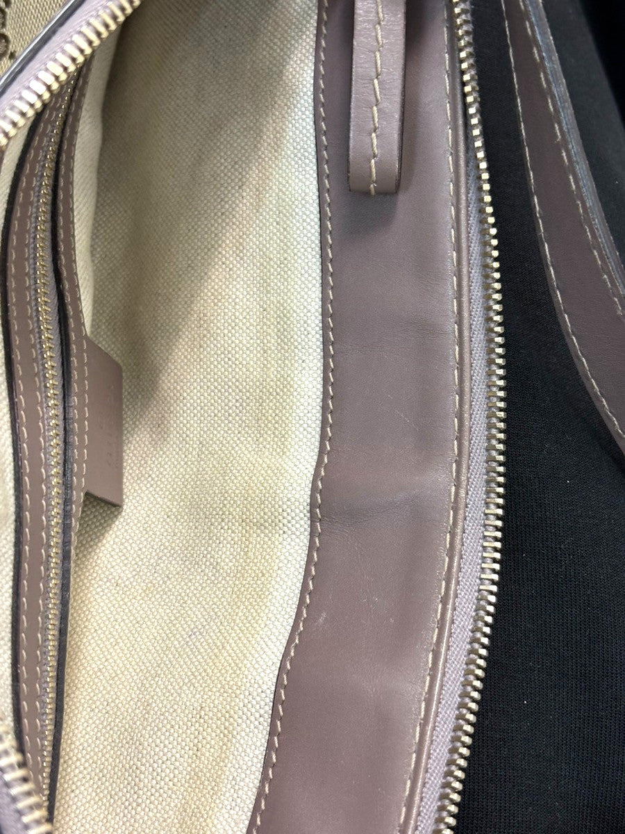 Gucci Mayfair Messenger GG Canvas and Leather, Beige, Canvas, Shoulder Bag