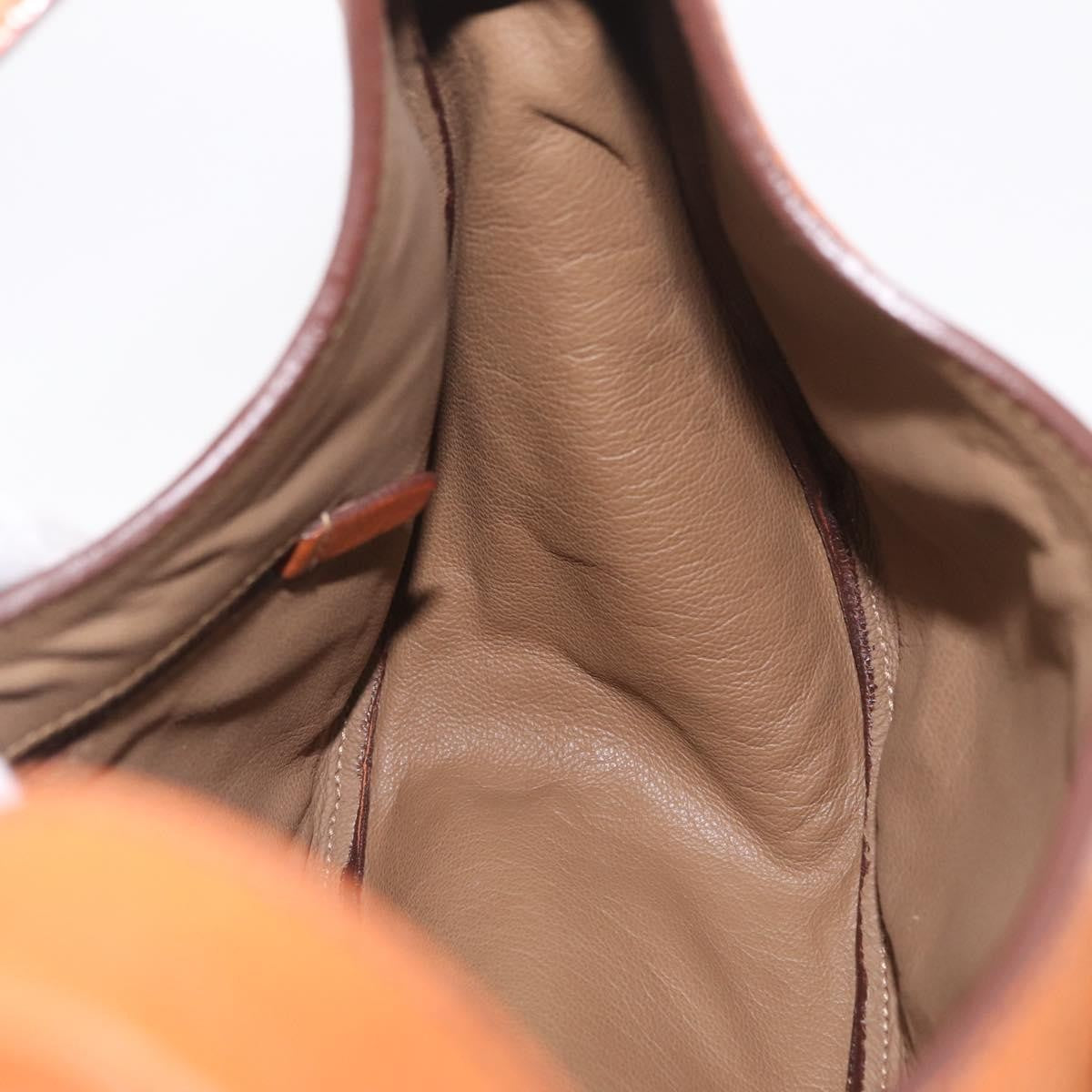 Prada Shoulder Leather, Brown, Leather, Shoulder Bag