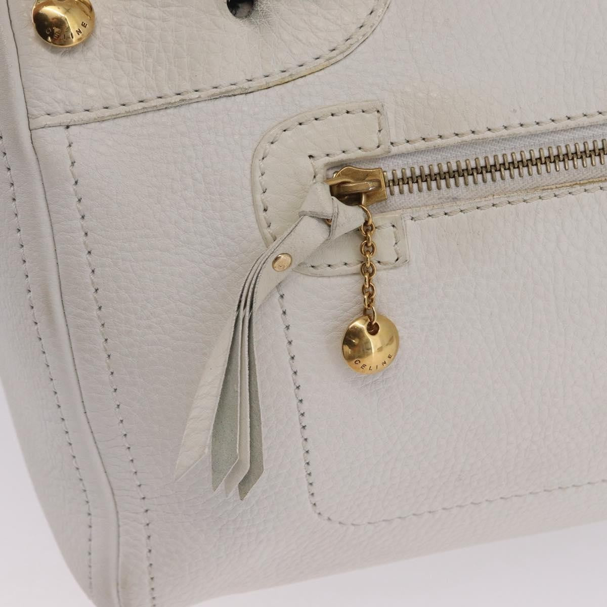 Celine Handbag Leather, White, Leather, Handbag
