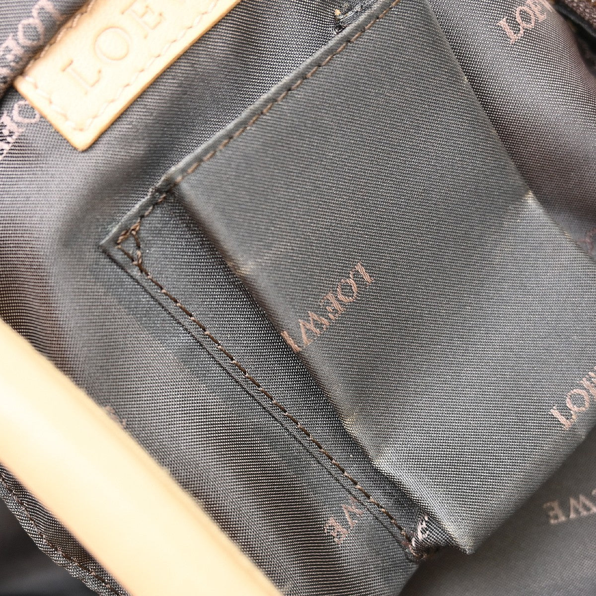 Loewe Anagram Logo Nappa Aire Hand Leather, Beige, Leather, Handbag