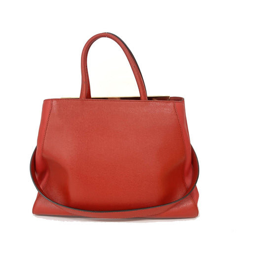 Fendi 2Jours Leather, Red, Leather, Handbag