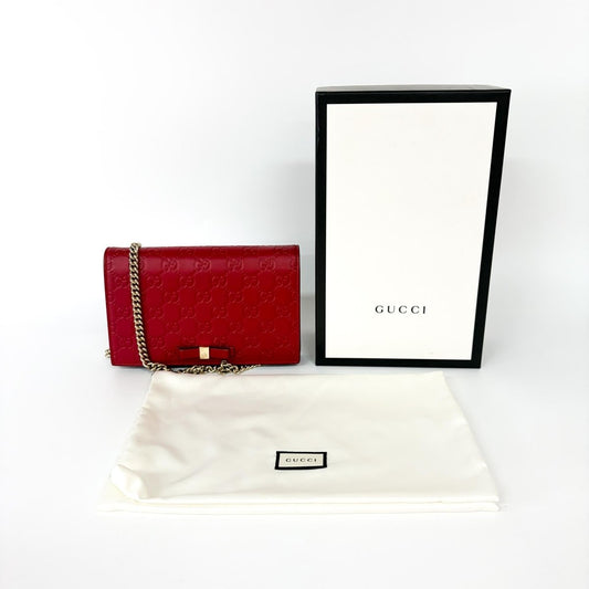 Gucci Chain Bag Wallet Red - Brandsamsara