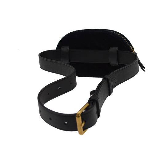 Gucci GG Marmont Belt Embellished Matelasse Velvet, Black, Velvet, Handbag