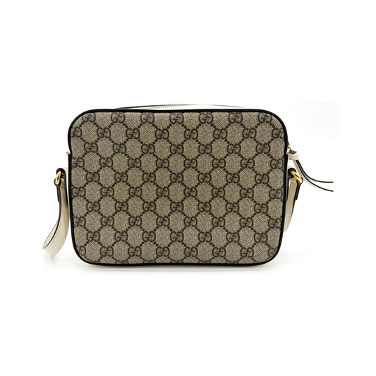 Gucci Horsebit 1955 Flap Pocket Camera GG Coated Canvas and Leather, Beige, Canvas, Shoulder Bag