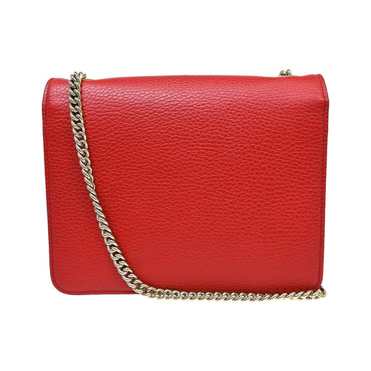 Gucci Interlocking Leather, Red, Leather, Shoulder Bag