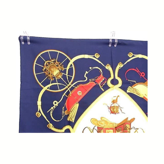 Hermes Carré 90 Silk multicolor, Navy, Silk, Scarf