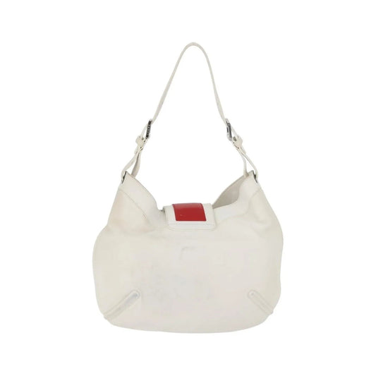 Loewe Anagram Leather, White, Leather, Shoulder Bag