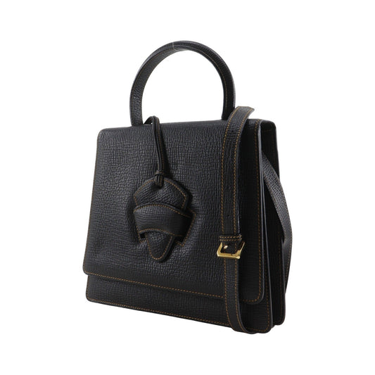Loewe Barcelona Dome Top Handle Leather, Black, Leather, Handbag
