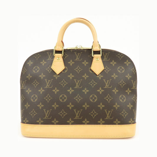 Louis Vuitton Alma Monogram Canvas, Brown, Canvas, Handbag