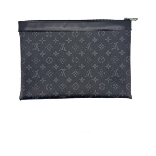 Louis Vuitton Discovery Pochette Monogram Eclipse Canvas, Black, Canvas, Clutch