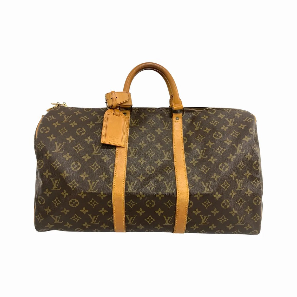 Louis Vuitton Keepall Monogram, Brown, Canvas, Travel Bag