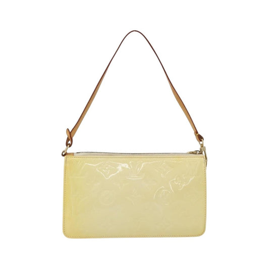 Louis Vuitton Lexington Pochette Monogram Vernis, Beige, Patent Leather, Clutch