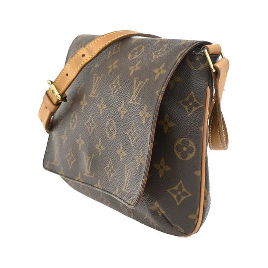 Louis Vuitton Musette Tango Monogram Canvas, Brown, Leather, Shoulder Bag